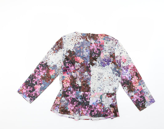 H&M Womens Multicoloured Geometric  Basic Blouse Size 6