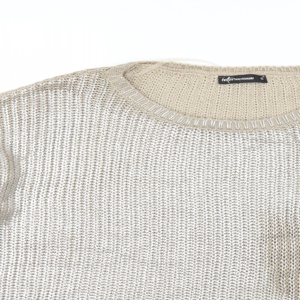 Internacionale Womens Gold   Pullover Jumper Size 12