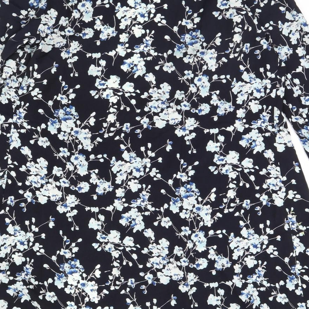 Unique Womens Blue Floral  Jacket  Size 10