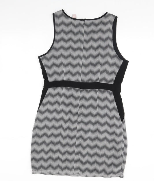 FOREVER 21 Womens Black Striped  Mini  Size L