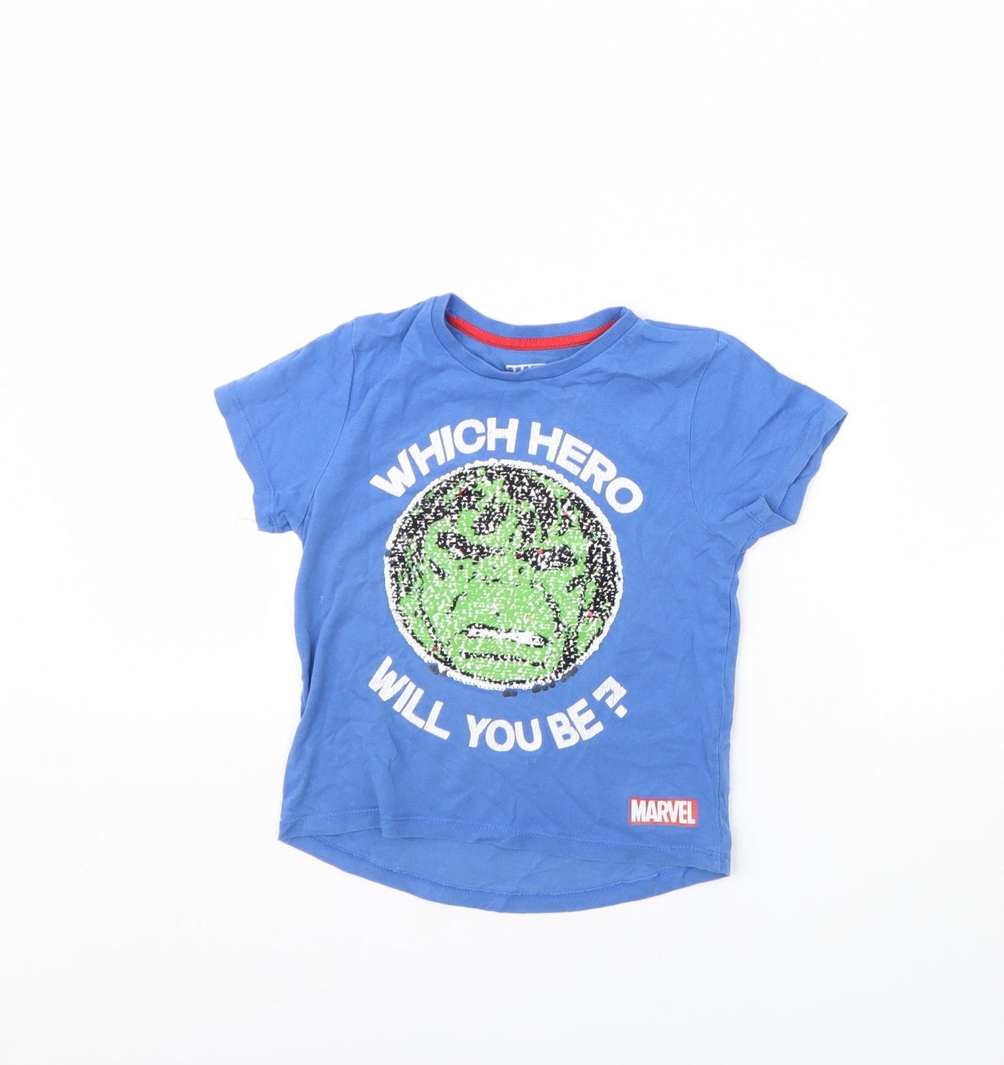 Primark Boys Blue   Basic T-Shirt Size 3 Years  - Superhero