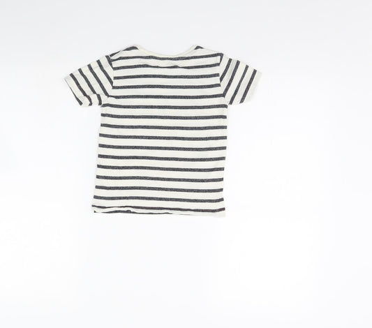 George Boys Ivory Striped  Basic T-Shirt Size 3 Years  - NYC
