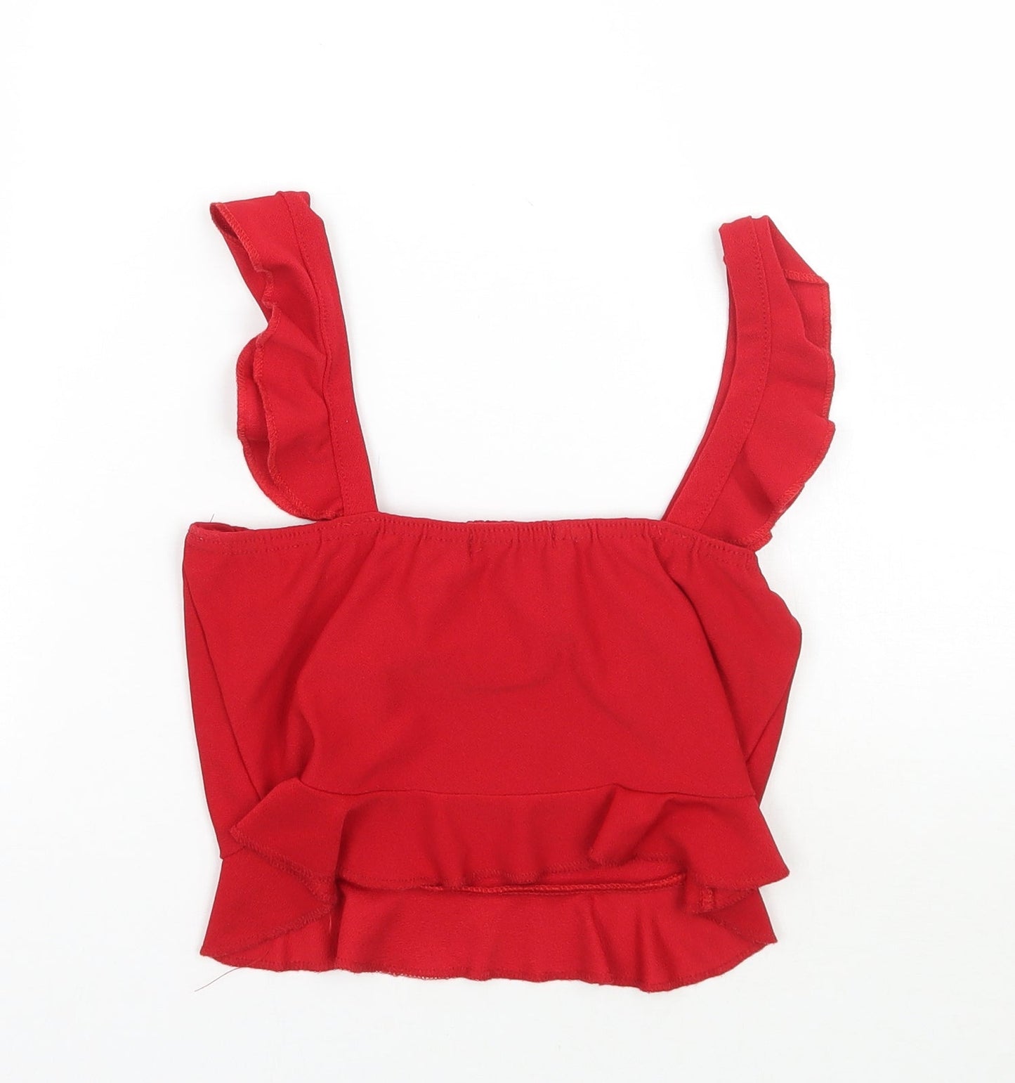 PRETTYLITTLETHING Womens Red   Cropped Tank Size 8