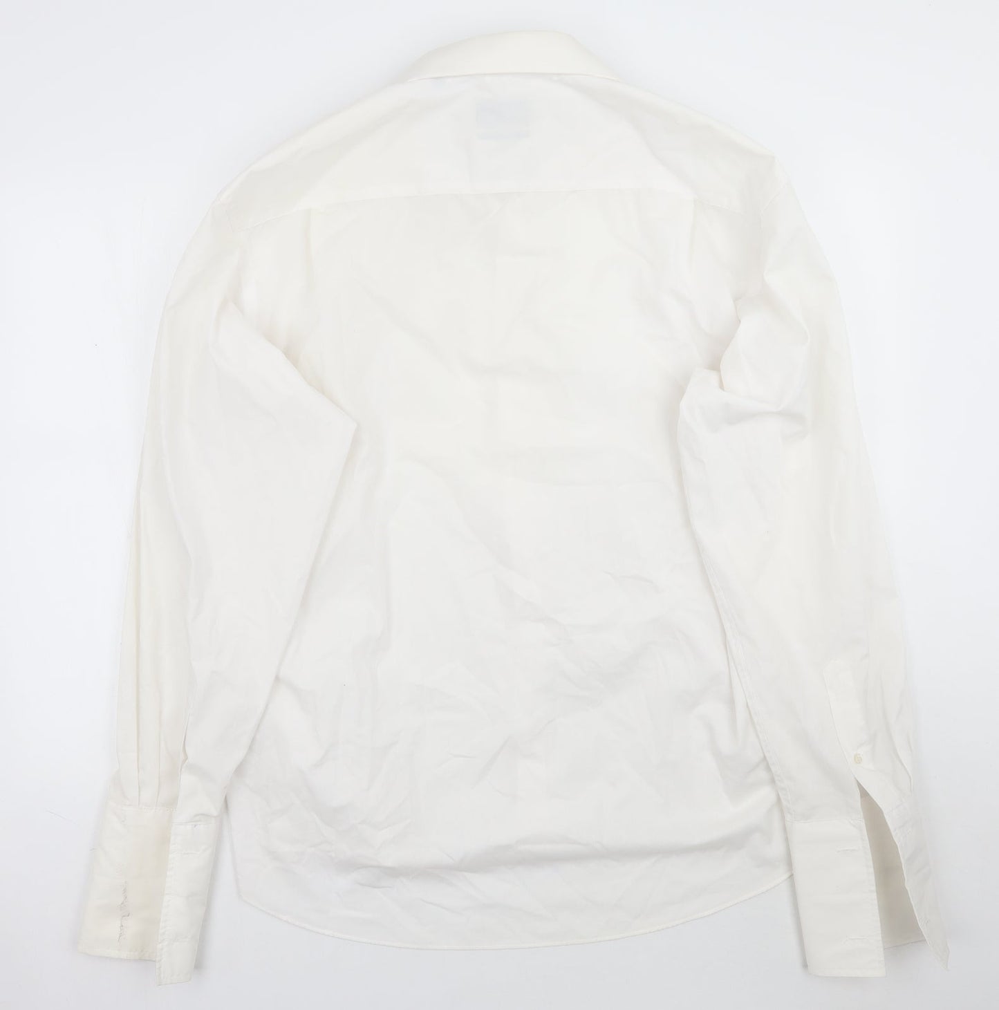 Deha Villand Mens White    Button-Up Size 17.5