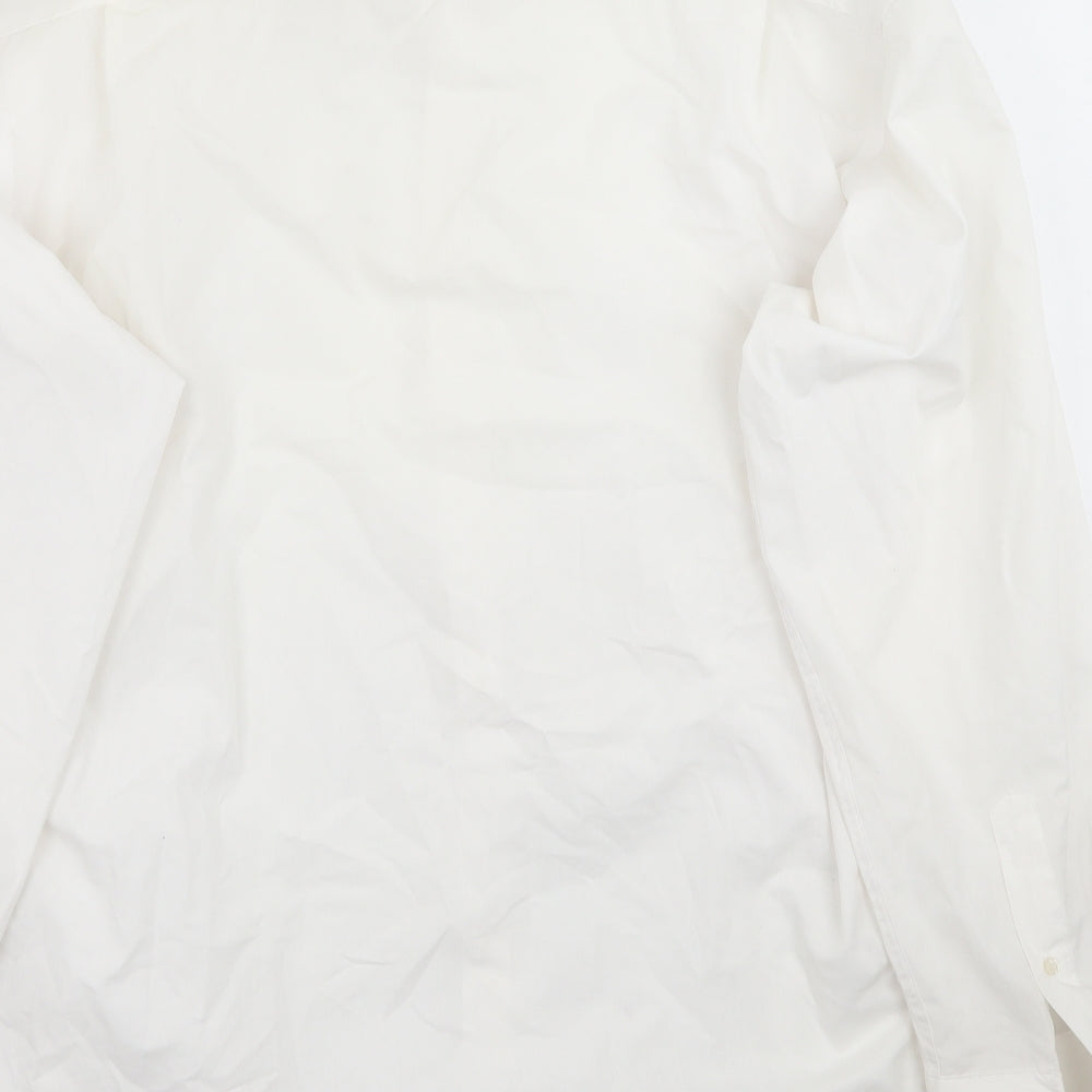 Deha Villand Mens White    Button-Up Size 17.5