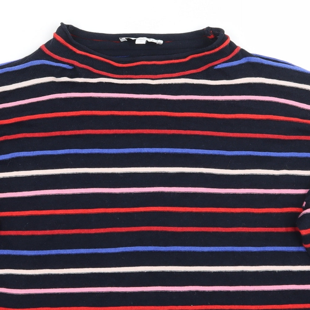Warehouse Womens Black Striped  Pullover Jumper Size 10