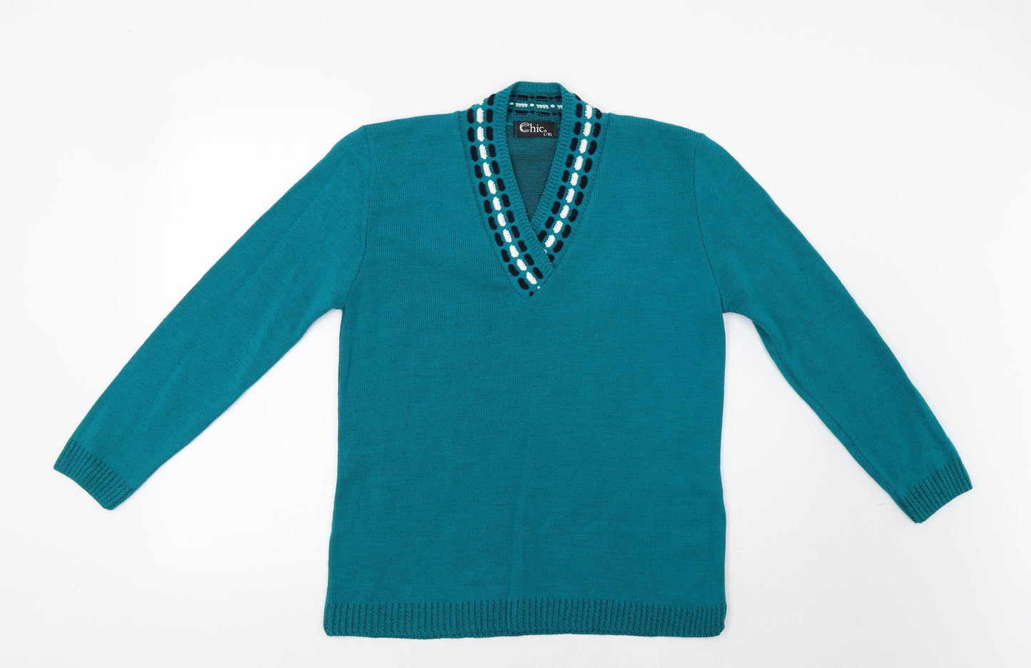 CHIC Womens Green   Pullover Jumper Size L