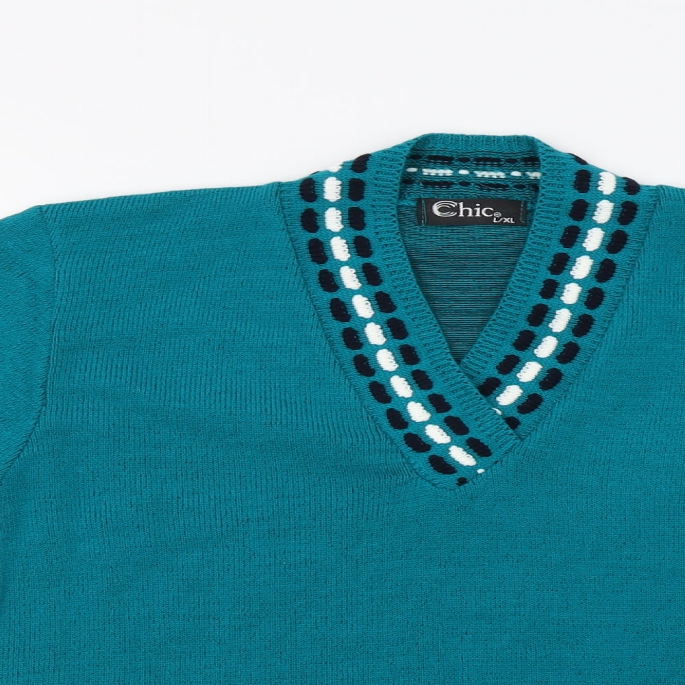 CHIC Womens Green   Pullover Jumper Size L