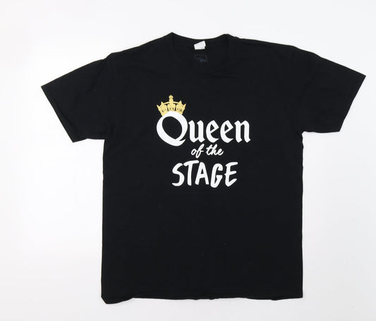 Hippo Warehouse Womens Black   Basic Polo Size L  - Queen