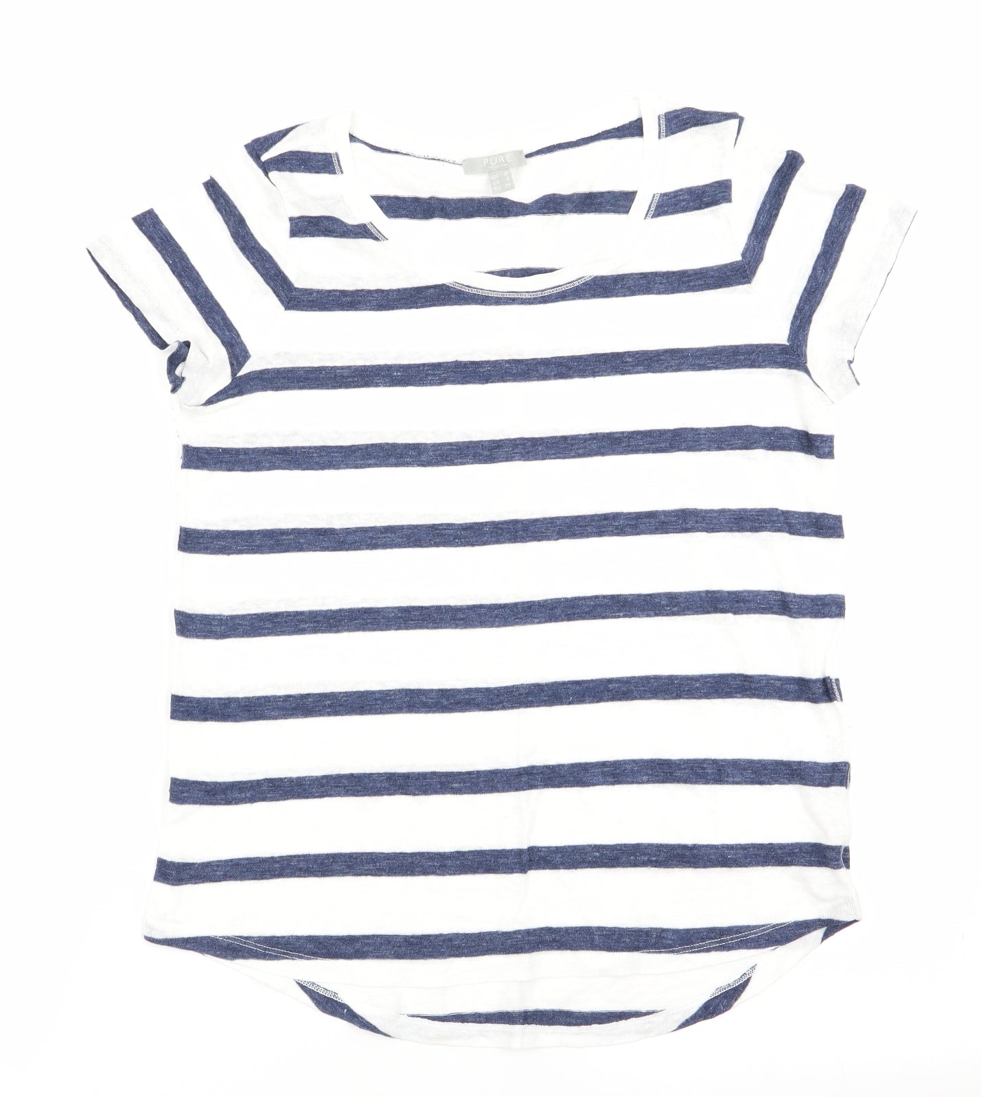 Pure Womens Blue Striped  Pullover Jumper Size 12