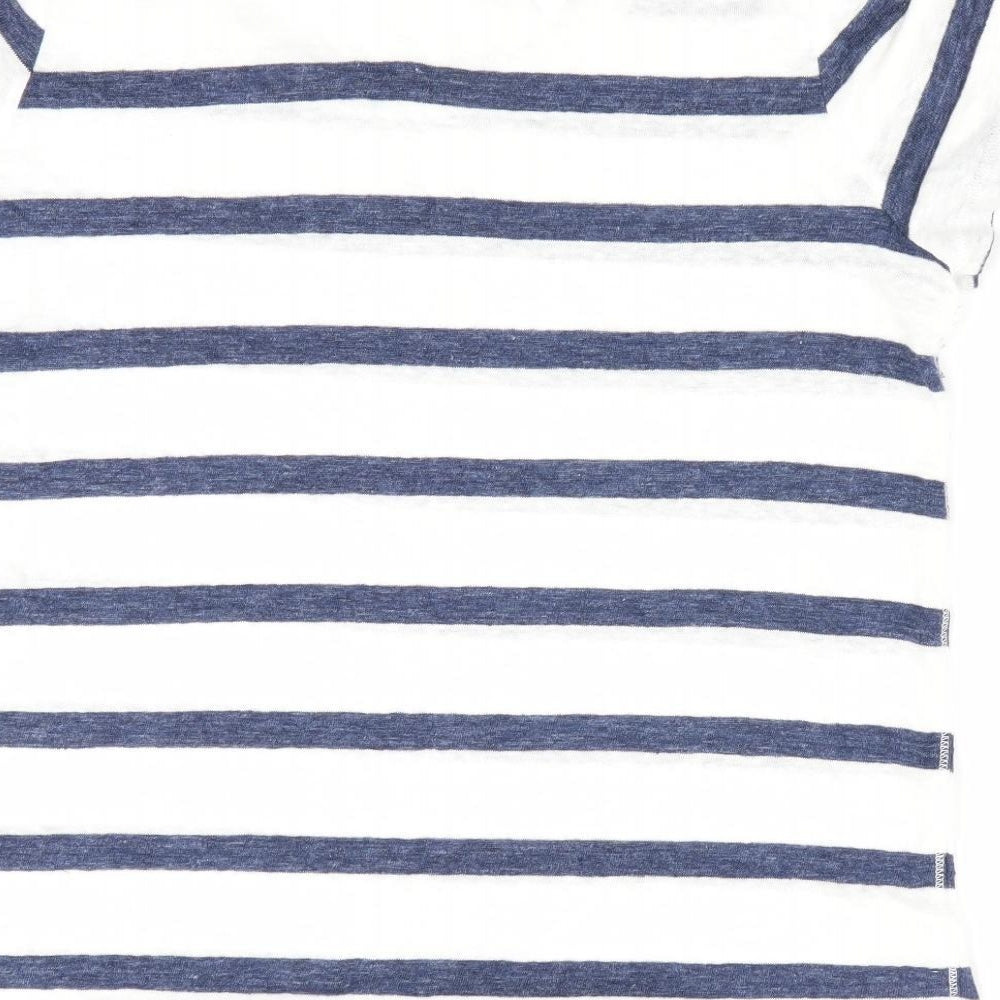 Pure Womens Blue Striped  Pullover Jumper Size 12