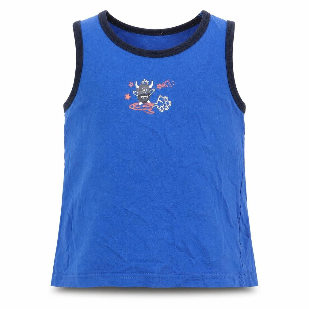 Primark Boys Blue   Basic Tank Size 6-7 Years  - Spaceman