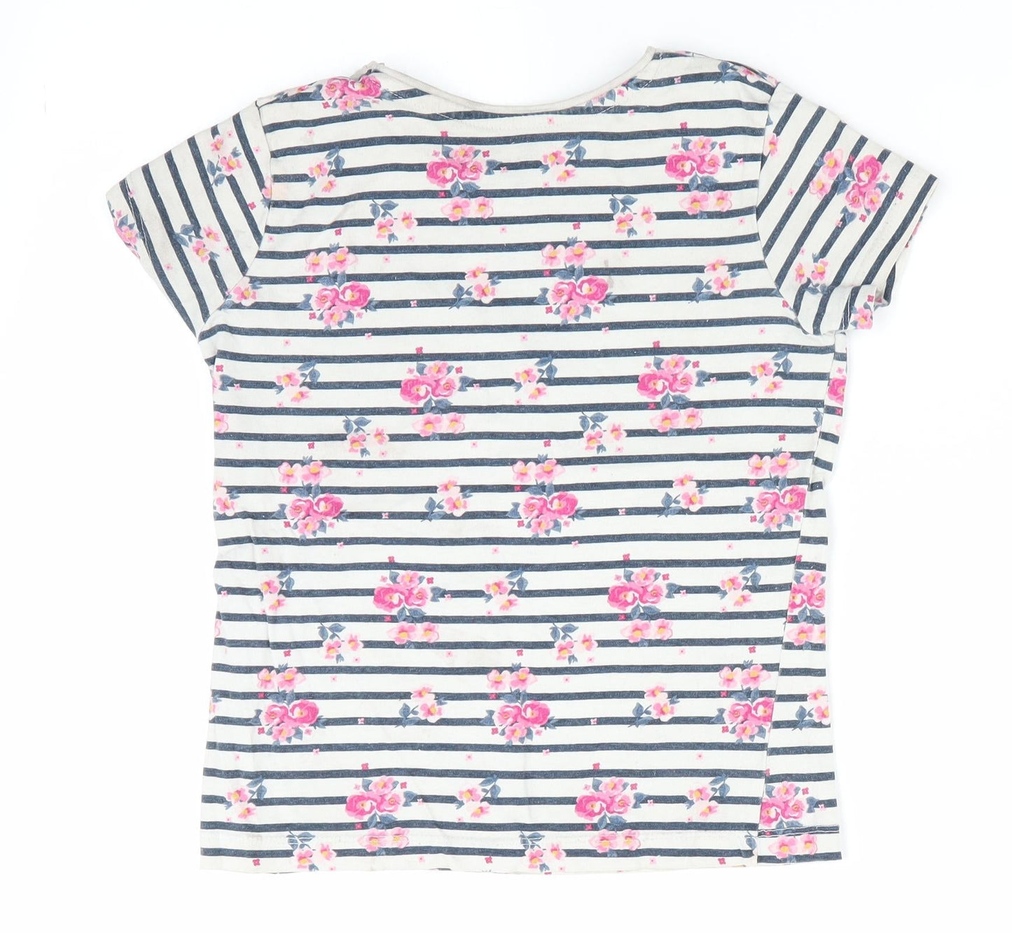 Primark Girls Blue Floral  Basic T-Shirt Size 4-5 Years  - Dream Big