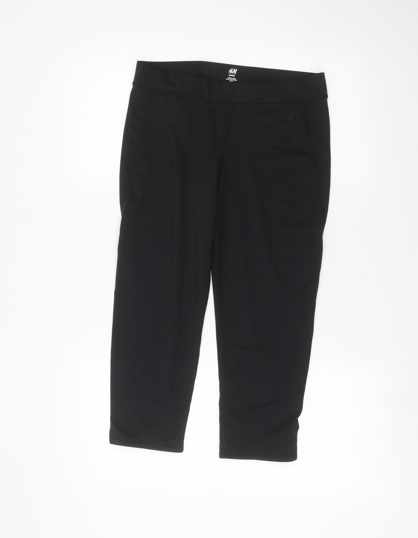 H&M Womens Black   Cropped Leggings Size M L20 in