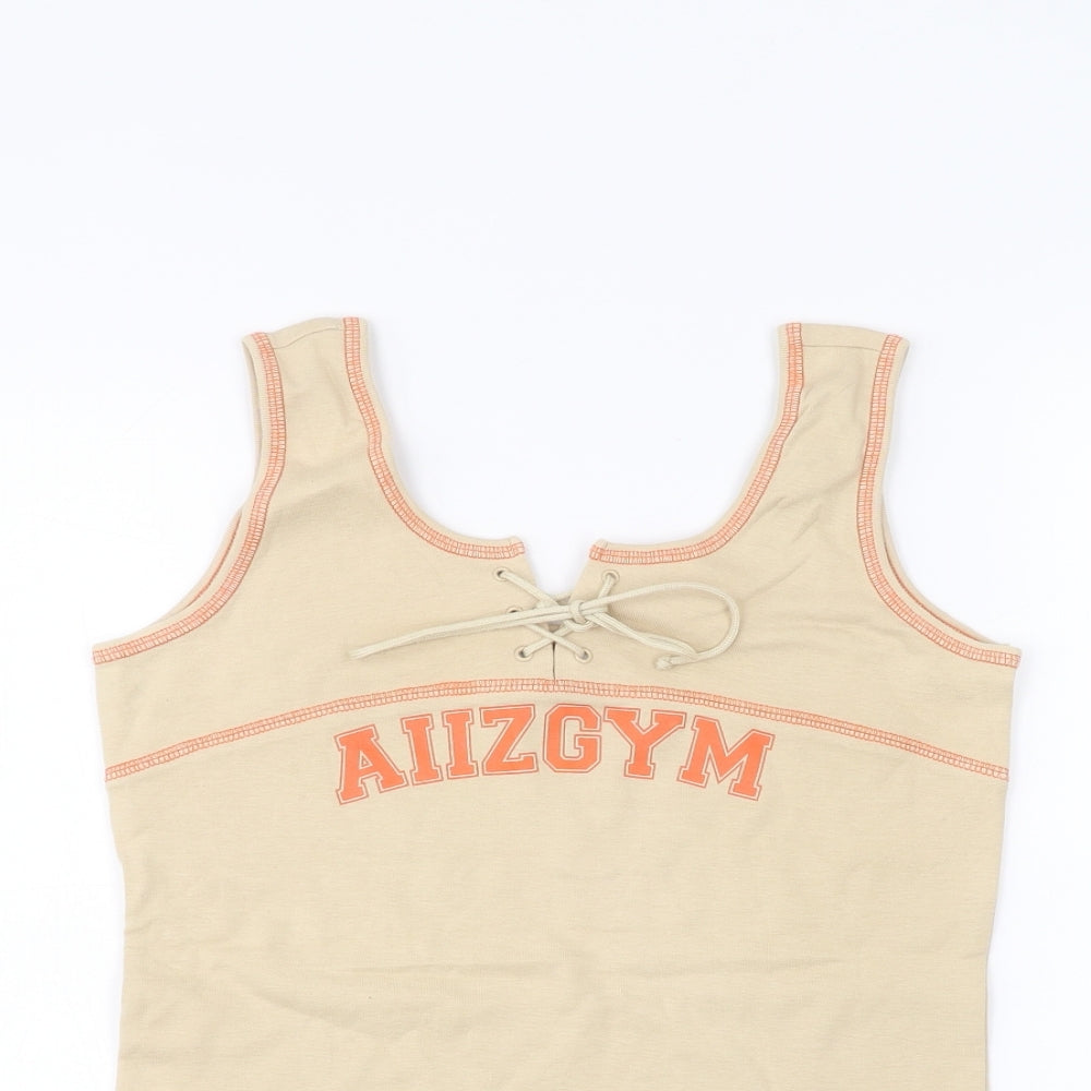 AZ collection Womens Beige   Basic Tank Size L