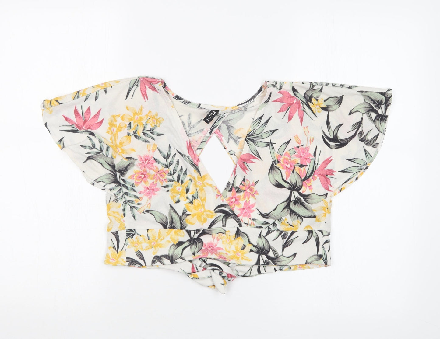 H&M Womens Multicoloured Floral  Basic T-Shirt Size S