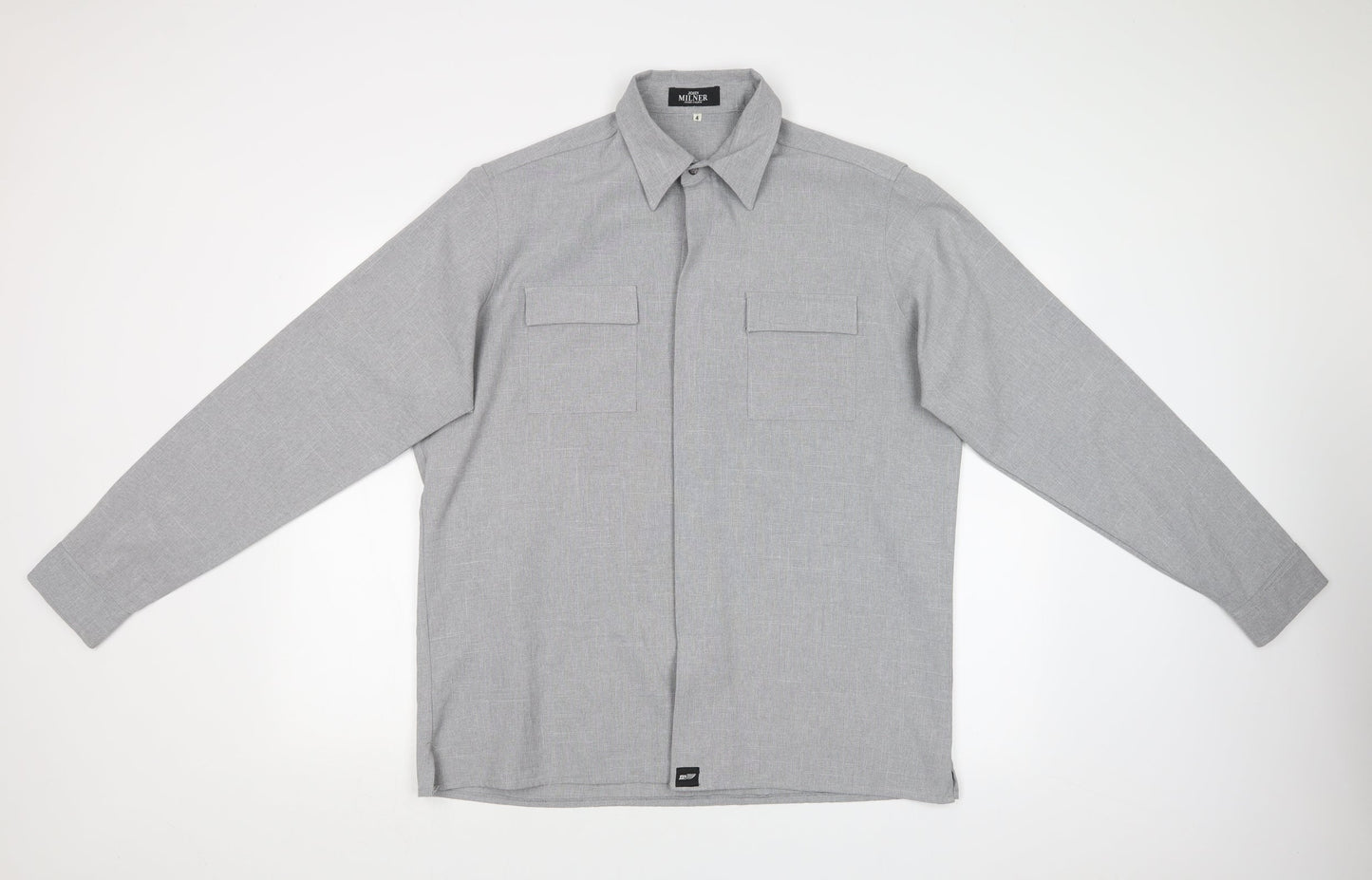 JOHN MILNER Mens Grey    Button-Up
