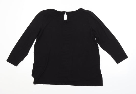 H&M Womens Black   Basic Blouse Size L