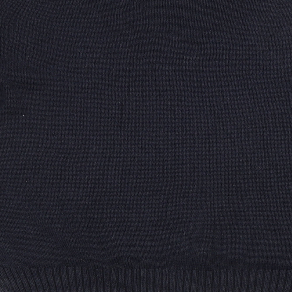 H&M Womens Blue Argyle/Diamond  Pullover Jumper Size XS