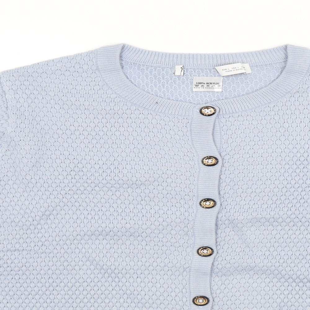 Preworn Womens Blue   Cardigan Jumper Size L