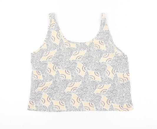 VERO MODA Womens Multicoloured Argyle/Diamond  Cropped Tank Size S