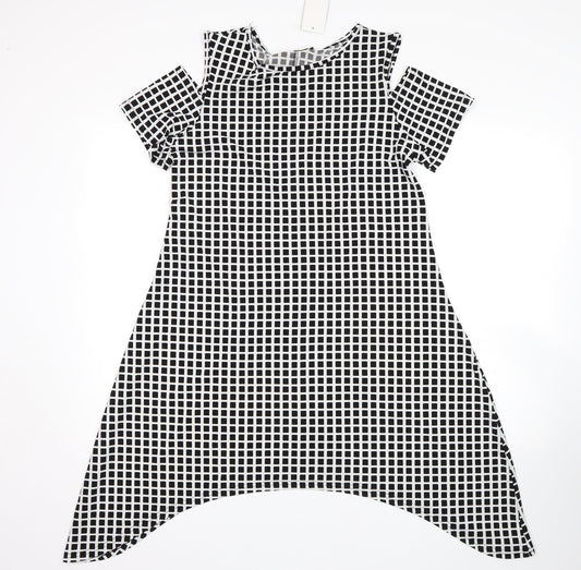 miss pretty world Womens Multicoloured Check  A-Line  Size 12