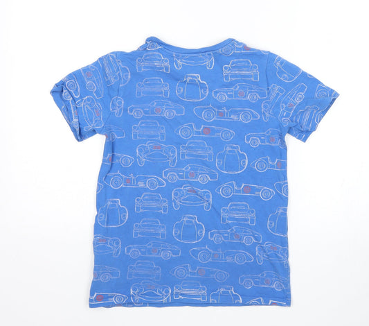 M&S Boys Blue    Pyjama Top Size 9-10 Years  - Car Print
