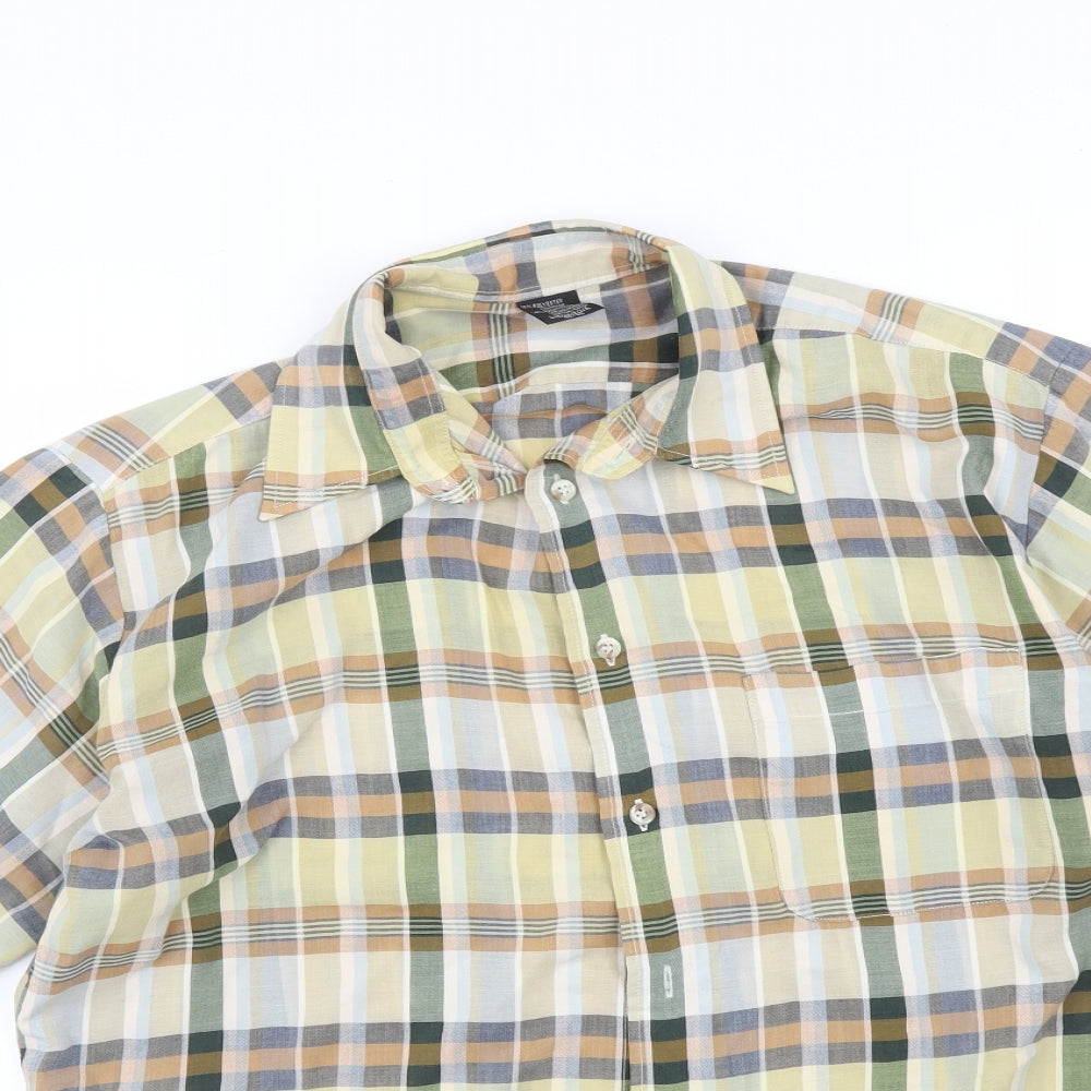 Preworn Mens Multicoloured Check   Button-Up Size L
