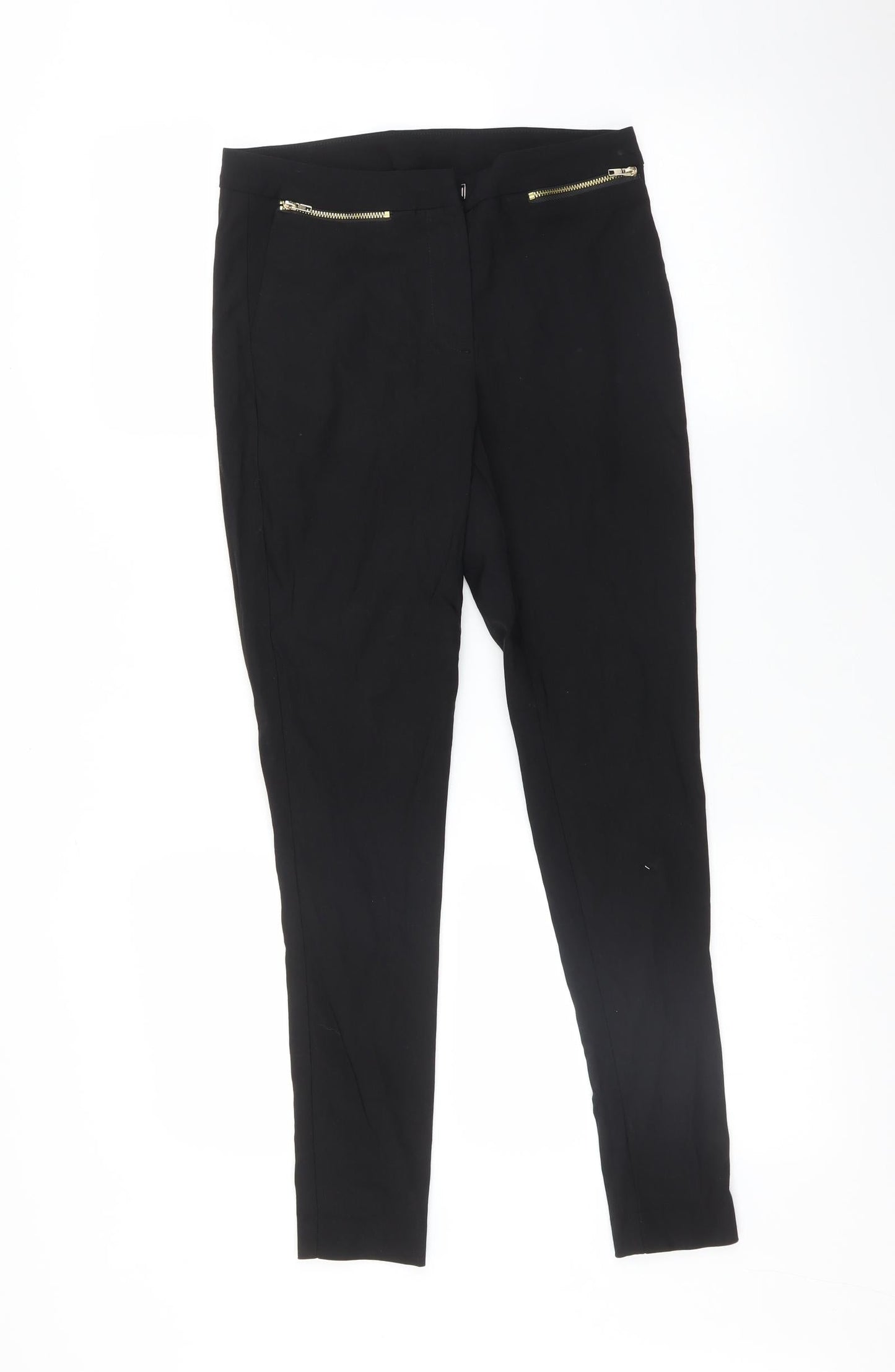 Preworn Womens Black   Trousers  Size 8 L27 in