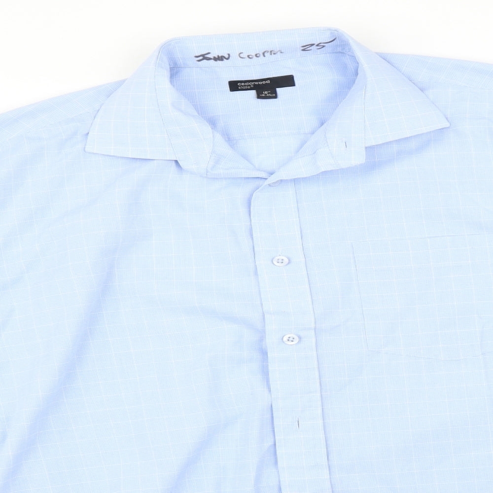 Cedarwood state Mens Blue    Button-Up Size 16.5