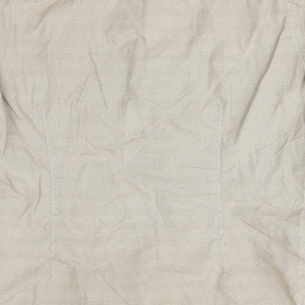 MNG Mens Beige Check   Button-Up Size M