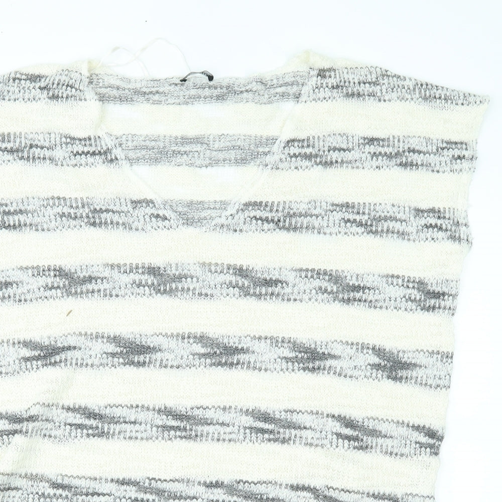 Zara Womens Beige Striped  Pullover Jumper Size S