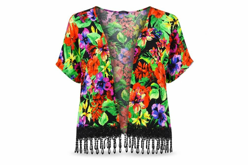 M&S Womens Multicoloured Floral  Cardigan Jumper Size S