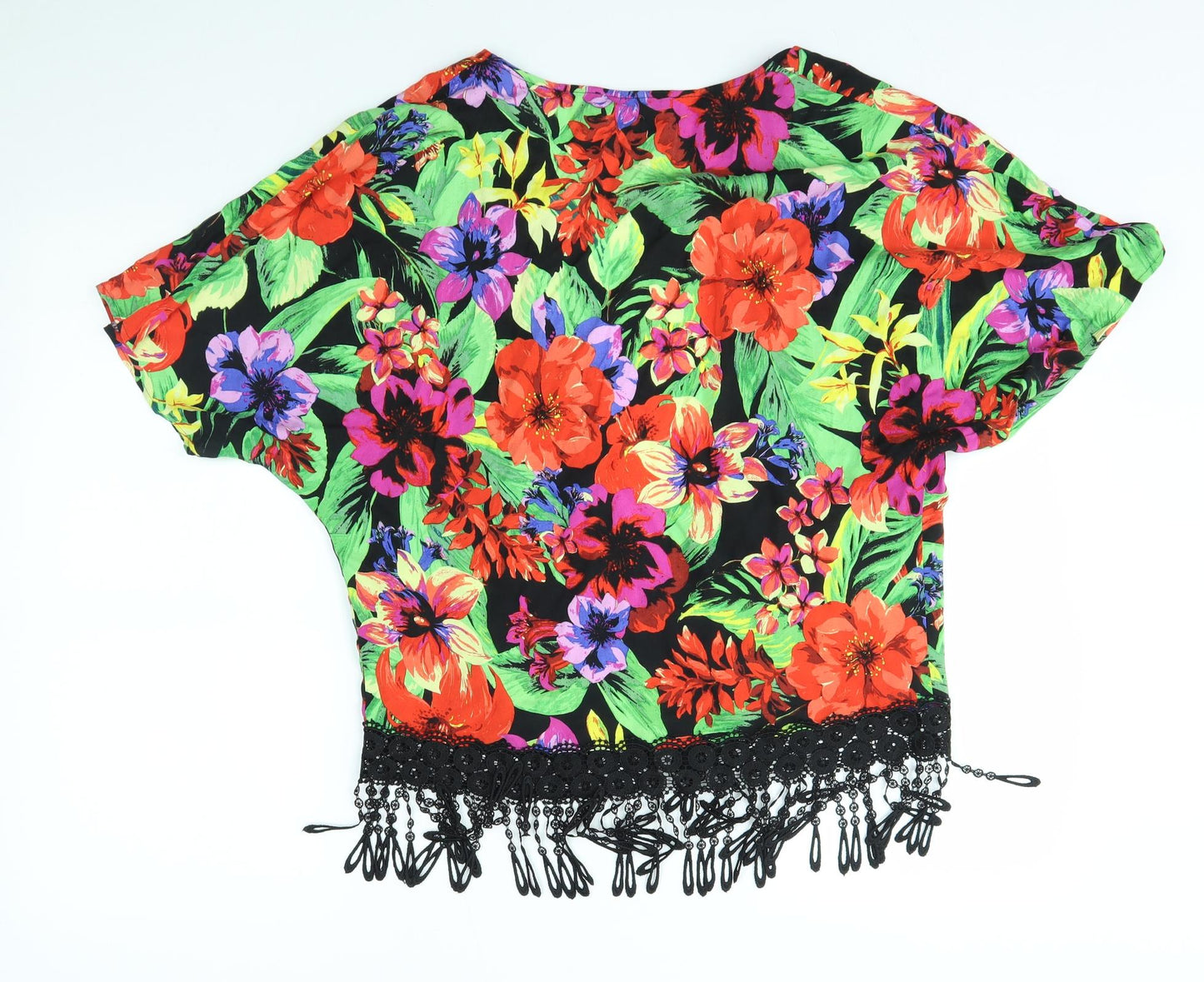 M&S Womens Multicoloured Floral  Cardigan Jumper Size S