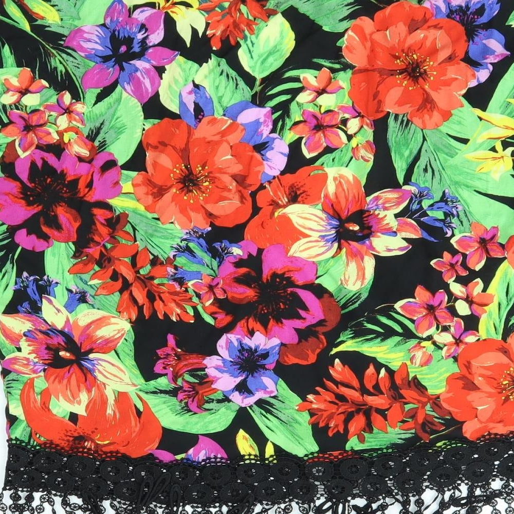 M&S Womens Multicoloured Floral  Cardigan Jumper Size S