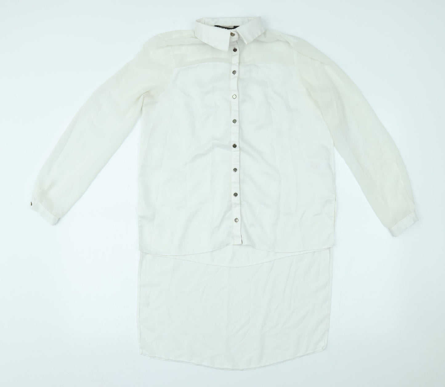 Lipsy london Womens White   Basic Button-Up Size 10