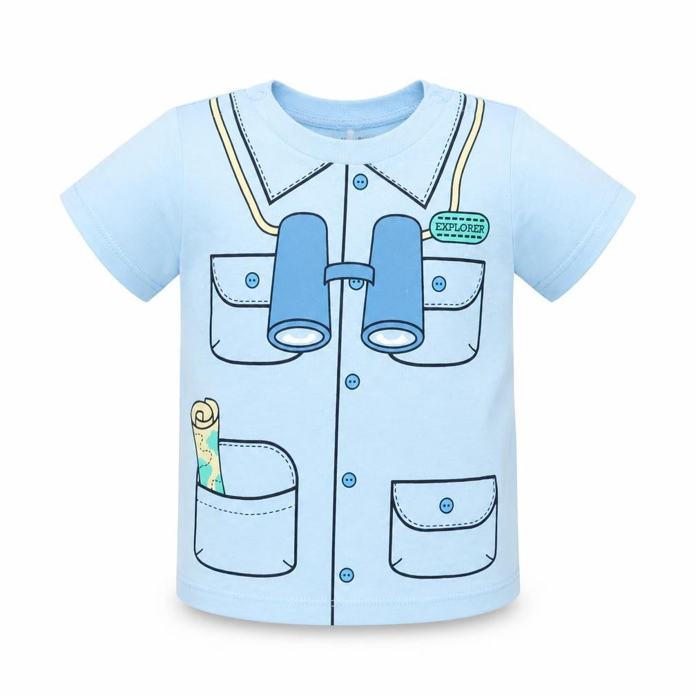 Polarn O. Pyret Baby Blue   Basic T-Shirt Size 3-6 Months  - adventurer