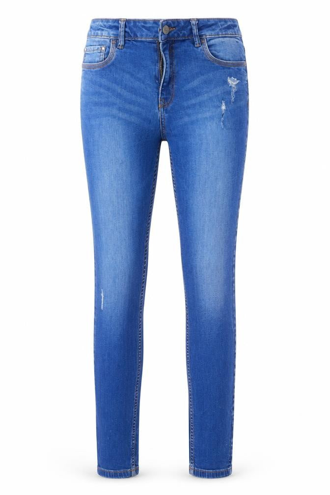 Matalan Girls Blue  Denim Skinny Jeans Size 14 Years - DISTRESSED