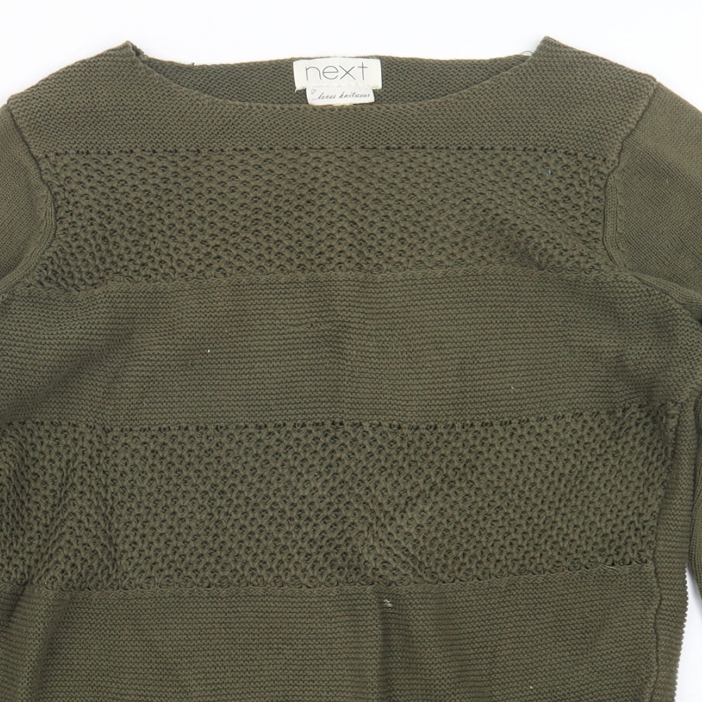 NEXT Womens Green  Knit Pullover Jumper Size 10