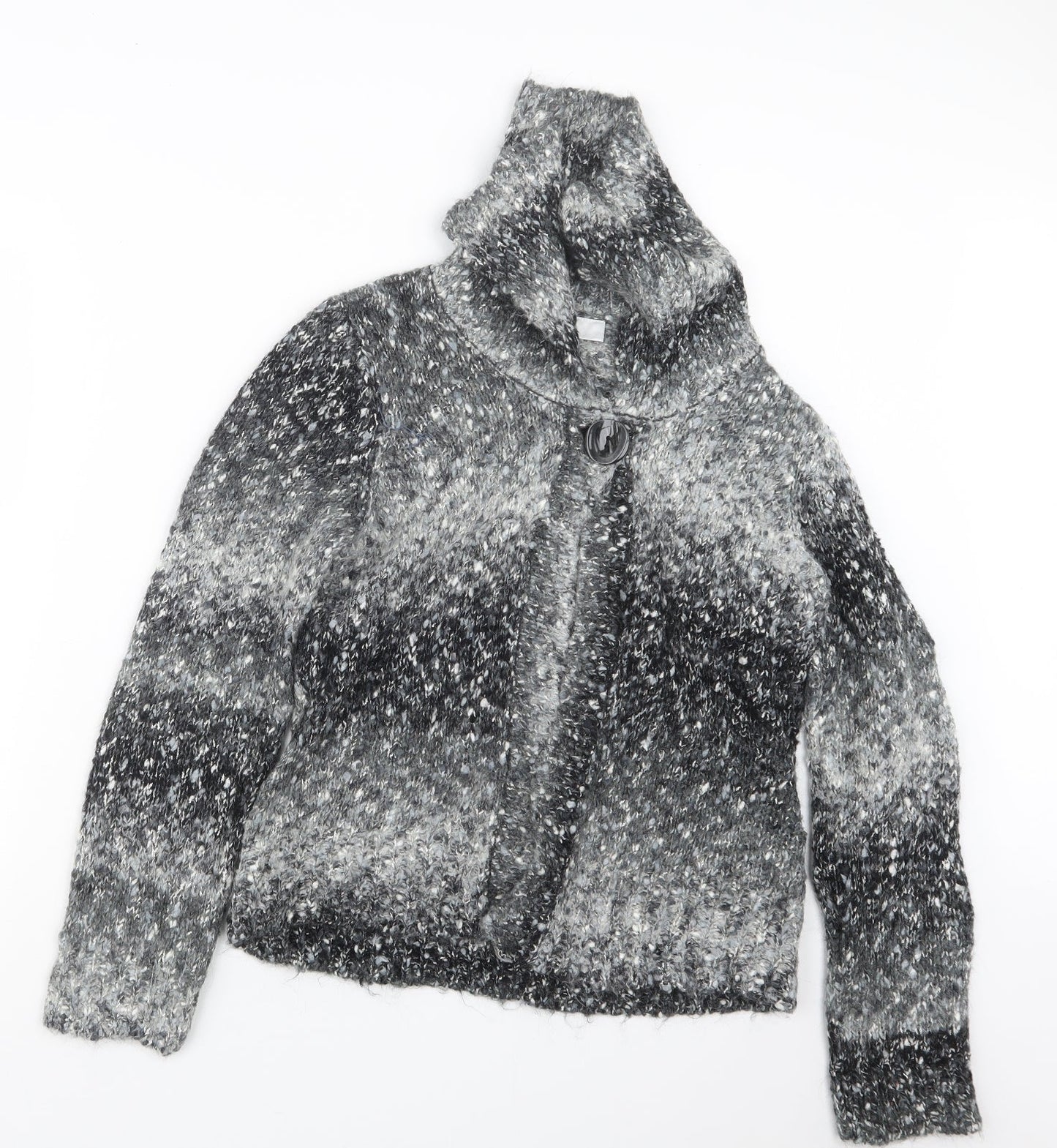 BHS Womens Grey  Knit Cardigan Jumper Size 12