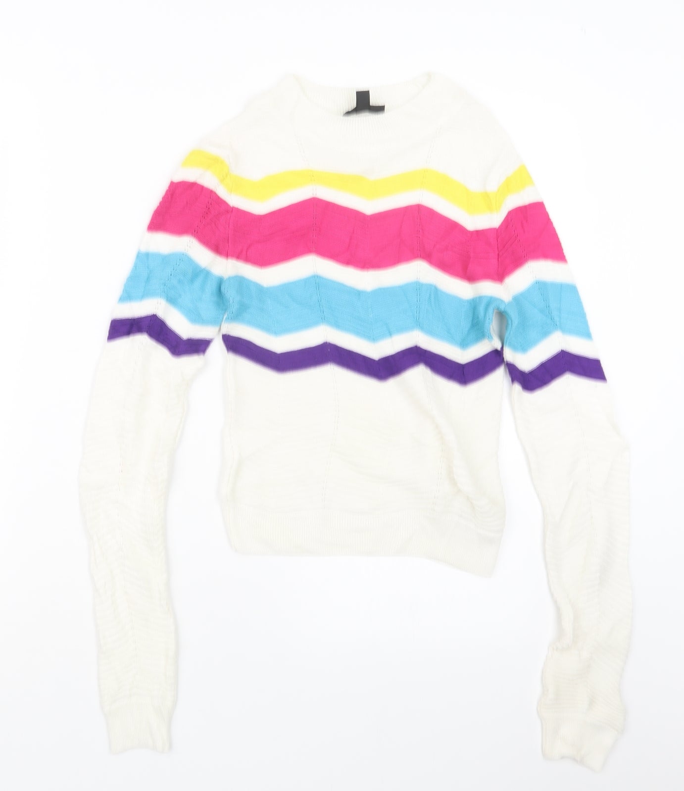 Topshop Womens White   Pullover Jumper Size 6