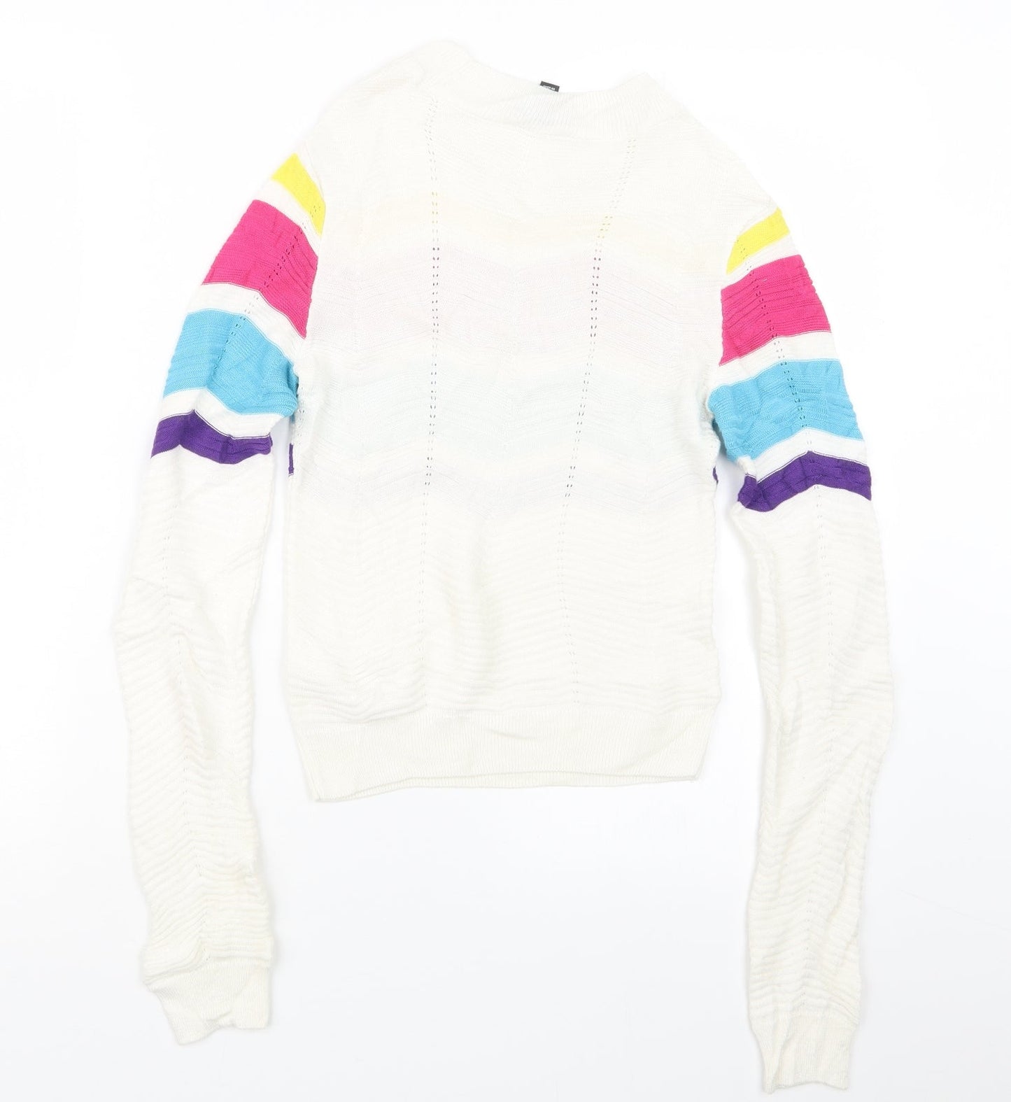 Topshop Womens White   Pullover Jumper Size 6