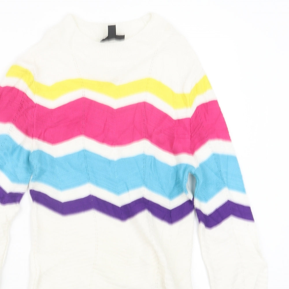 Topshop Womens White   Pullover Jumper Size 6
