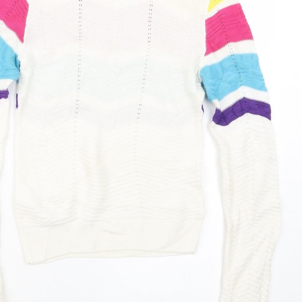 Topshop Womens White   Pullover Jumper Size 6