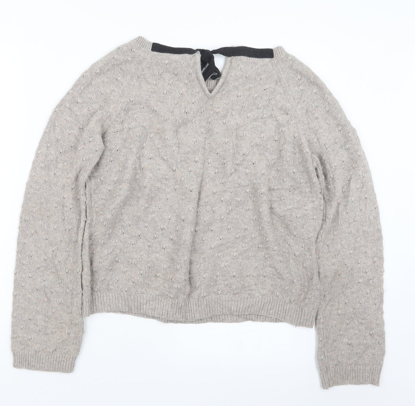 Topshop Womens Beige  Knit Pullover Jumper Size 10
