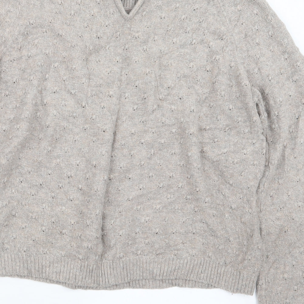 Topshop Womens Beige  Knit Pullover Jumper Size 10