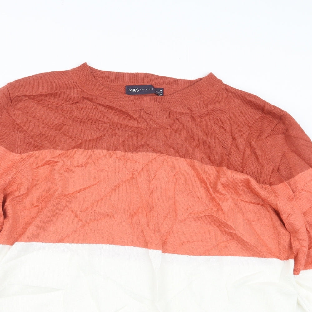 Marks and Spencer Womens Red  Knit Pullover Jumper Size 10