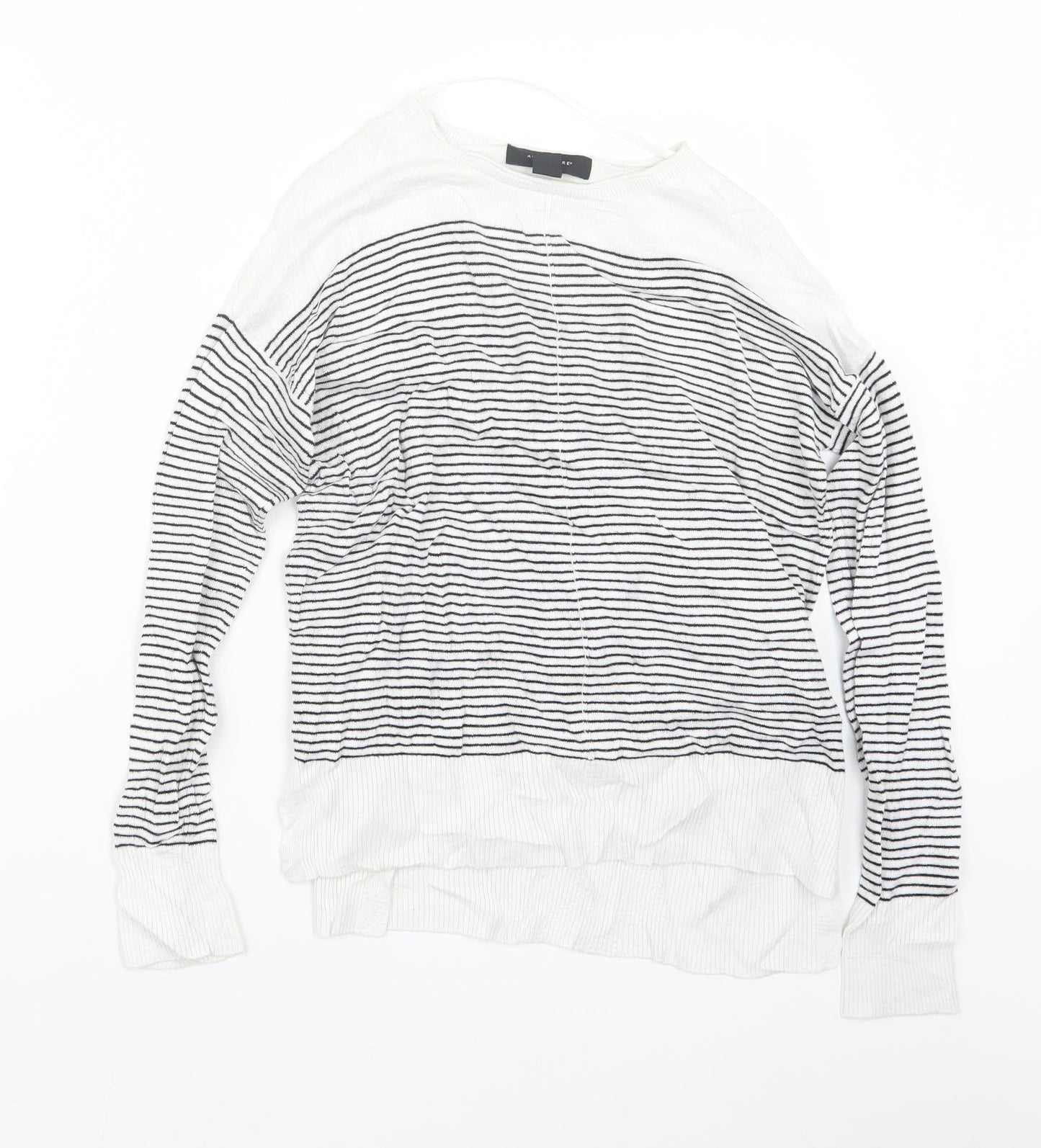 Atmosphere Womens Black Striped Knit Pullover Jumper Size 8