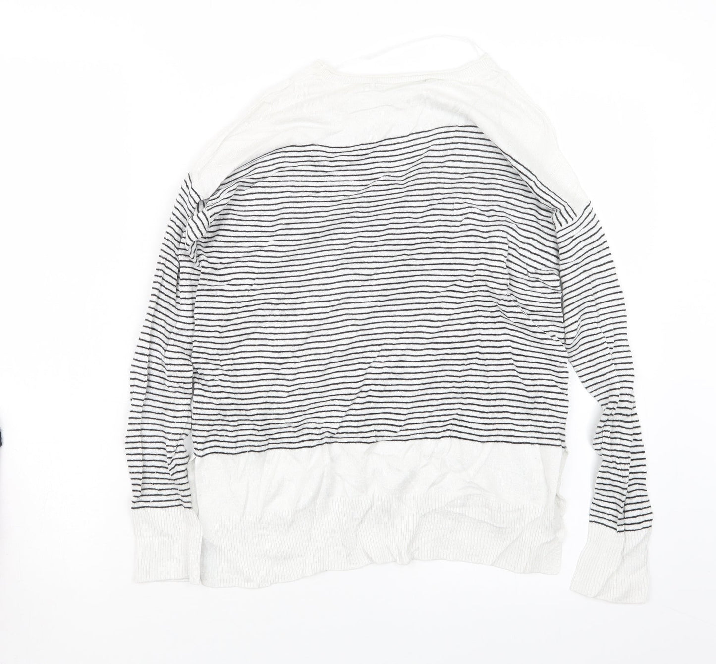 Atmosphere Womens Black Striped Knit Pullover Jumper Size 8