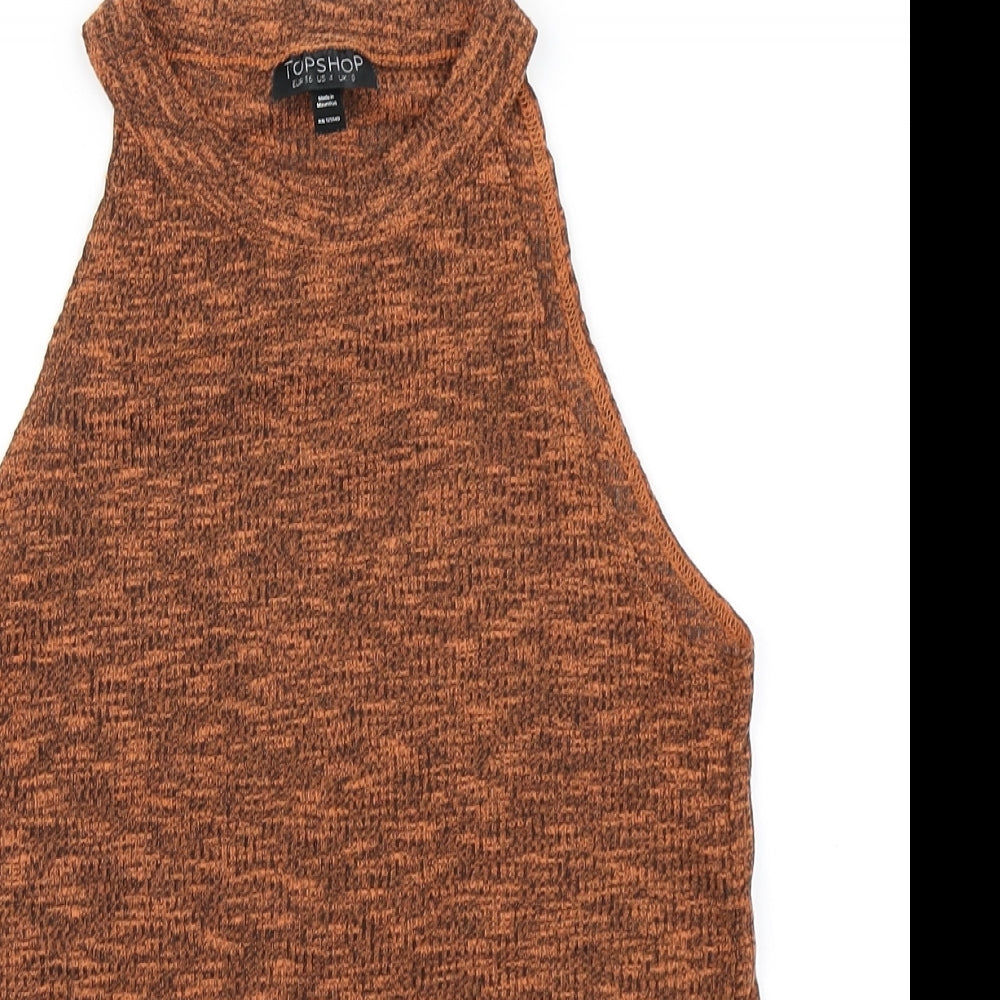 Topshop Womens Brown   Basic Tank Size 8